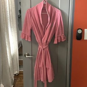 Juicy Couture pink terry cloth robe.